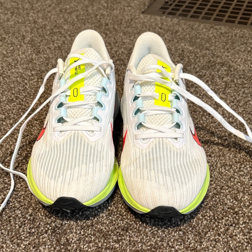 Nike Athletic Shoes White and Neon